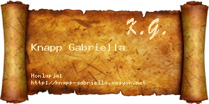 Knapp Gabriella névjegykártya